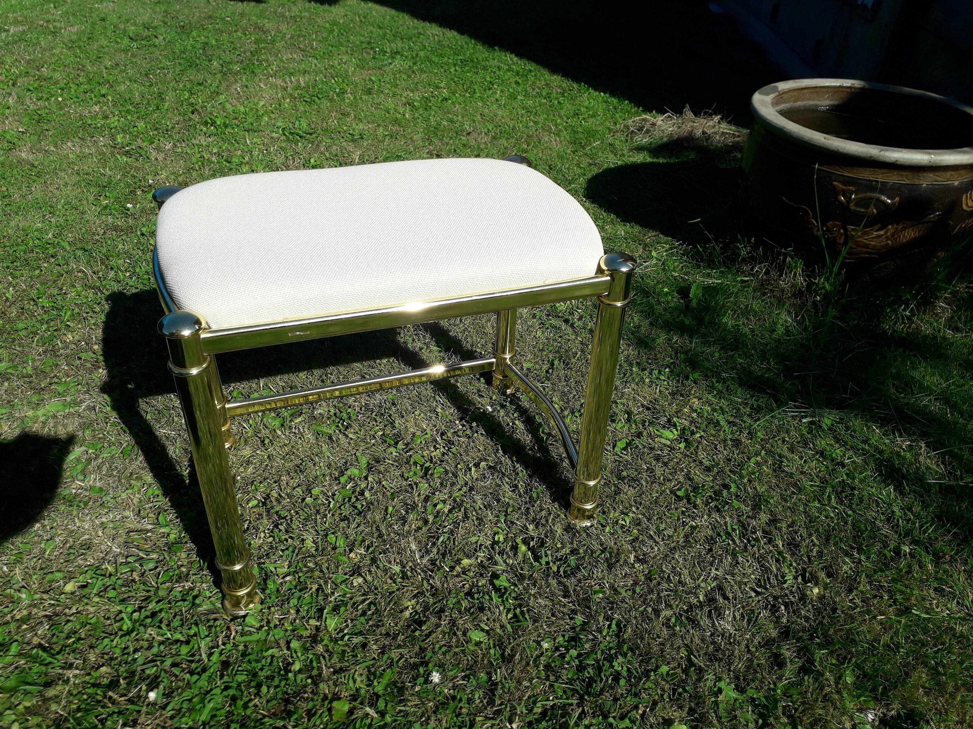 Vintage dressing table and golden metal stool