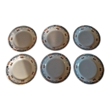 Series of six plates in earthenware BV ceramics South East