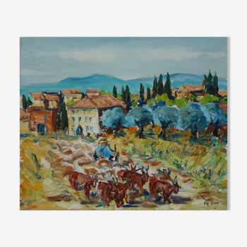 "Transhumance" oil painting