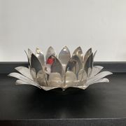 Empty Lotus pocket in silver metal Italy 70s