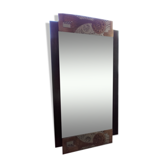 Mirror art deco carved & décor wood dore  94.5x52