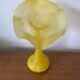 Old Volubilis Vase Crystal LA ROCHERE Blown Glass Yellow Vintage #