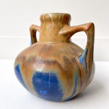 Enamelled stoneware pitcher - Gilbert Metenier