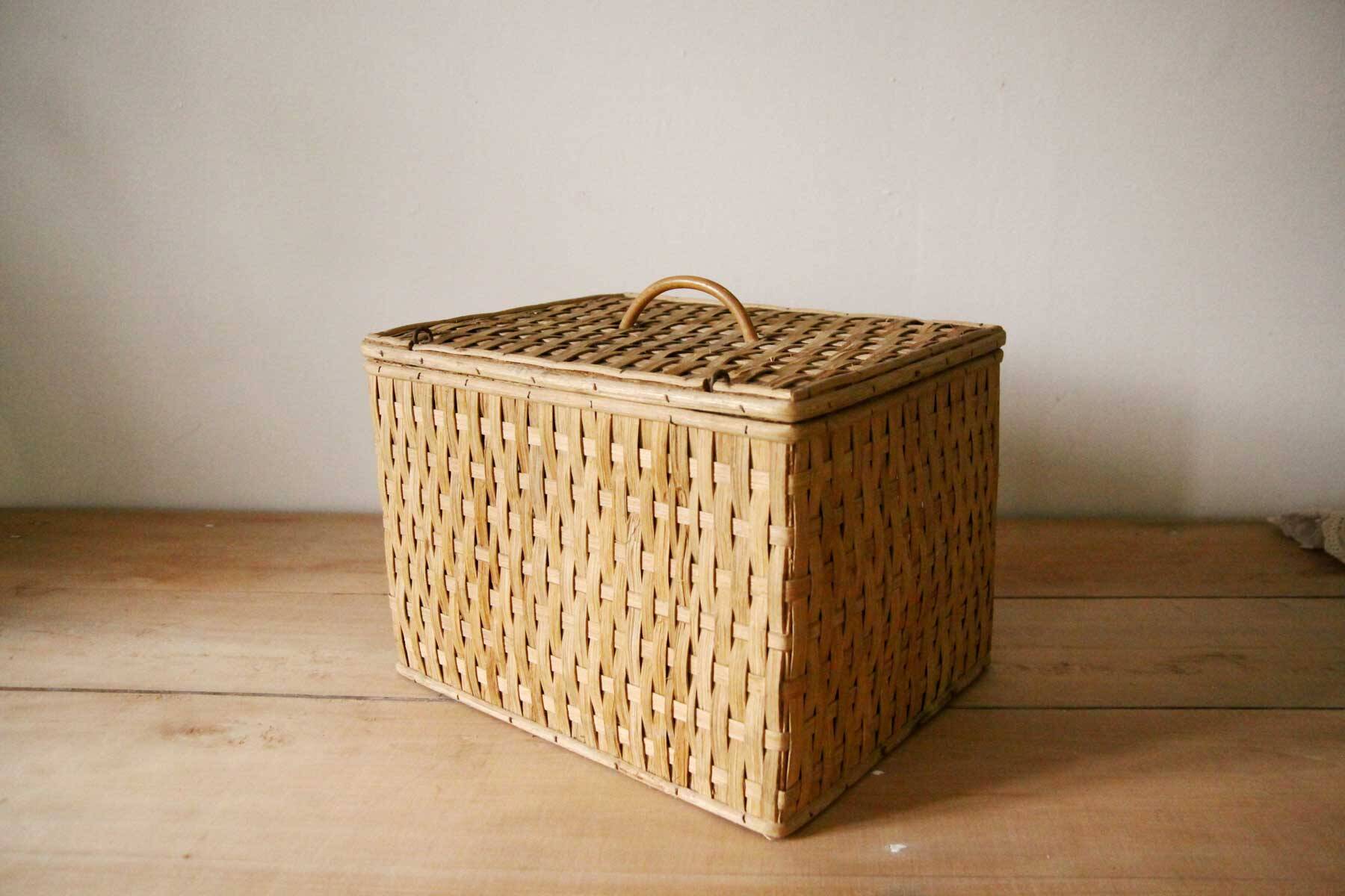 Vintage wicker trunk