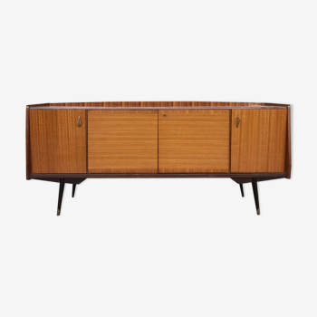 Sideboard  bi color exotic wood 1950 1960 vintage design