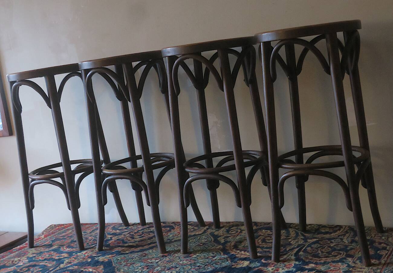 Ensemble de 4 chaises de bar vintage, 1960