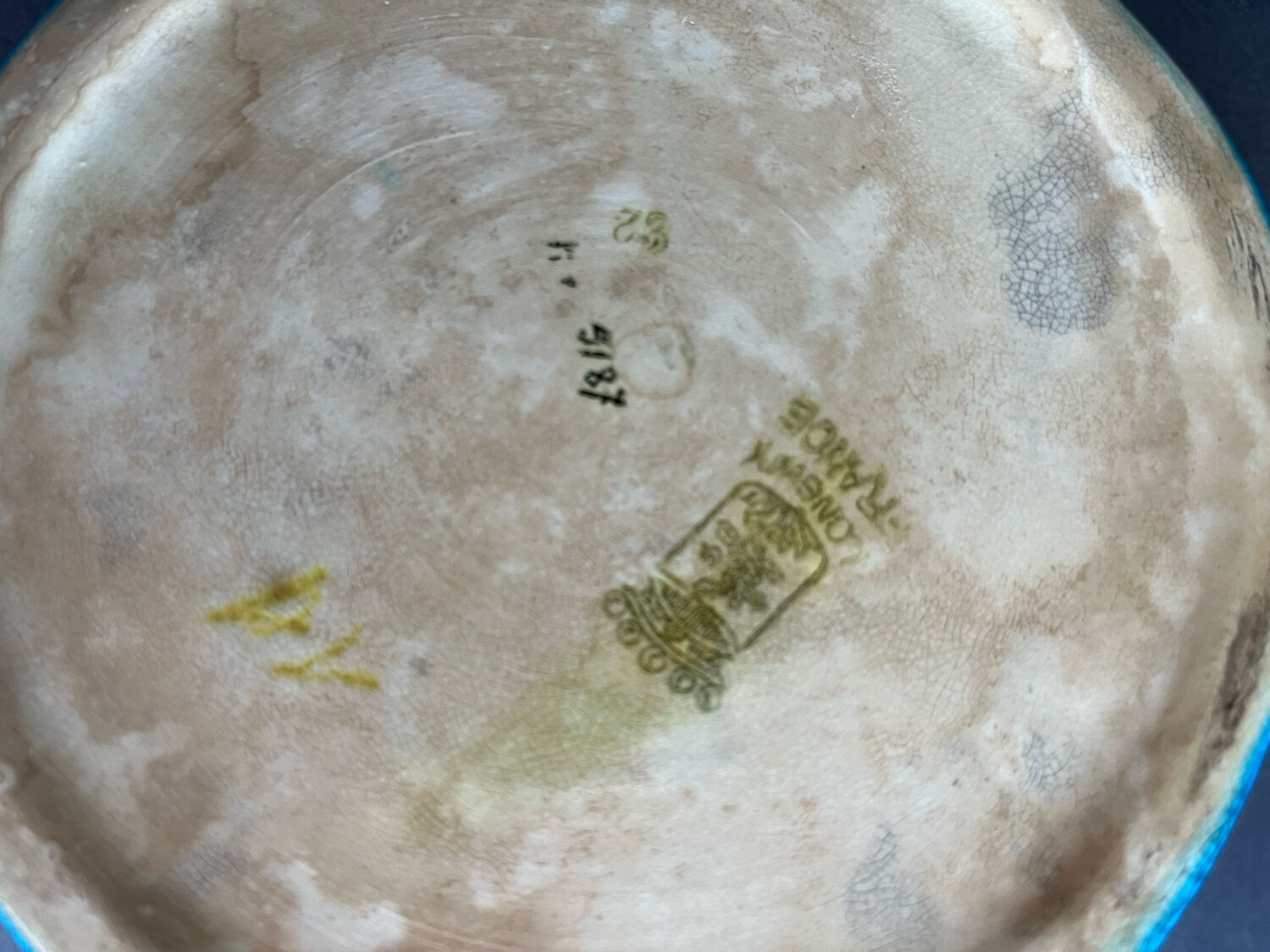 Longwy enamel basket