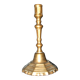 Antique bronze candlestick 18th century octagonal carved chandelier Louis XIV 23.5 cm