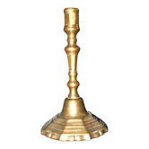 Bougeoir octogonal chantourné Louis XIV en bronze, 18e siècle