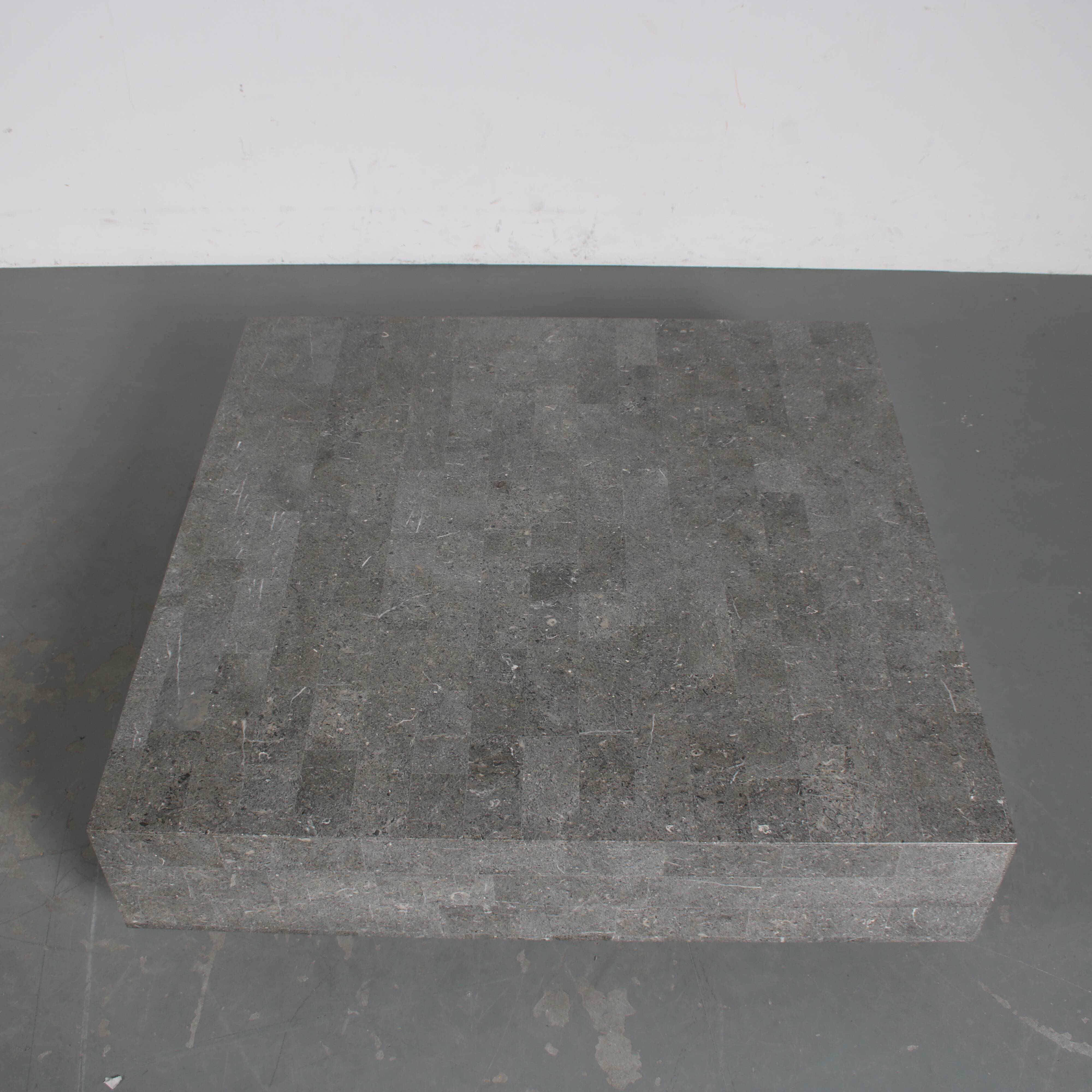 1970s Tesselated stone coffee table from Italy