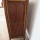 Retro-modernist - Sideboard-bookcase-2 doors-wood-rattan-cane-1960s