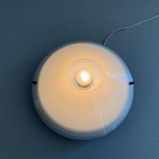 Simple opal glass wall light from the mid-century by Lamperti, 1960s, Italy.