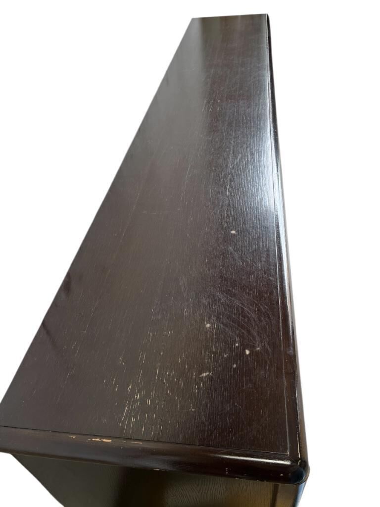 Minimalist vintage dark wood sideboard
