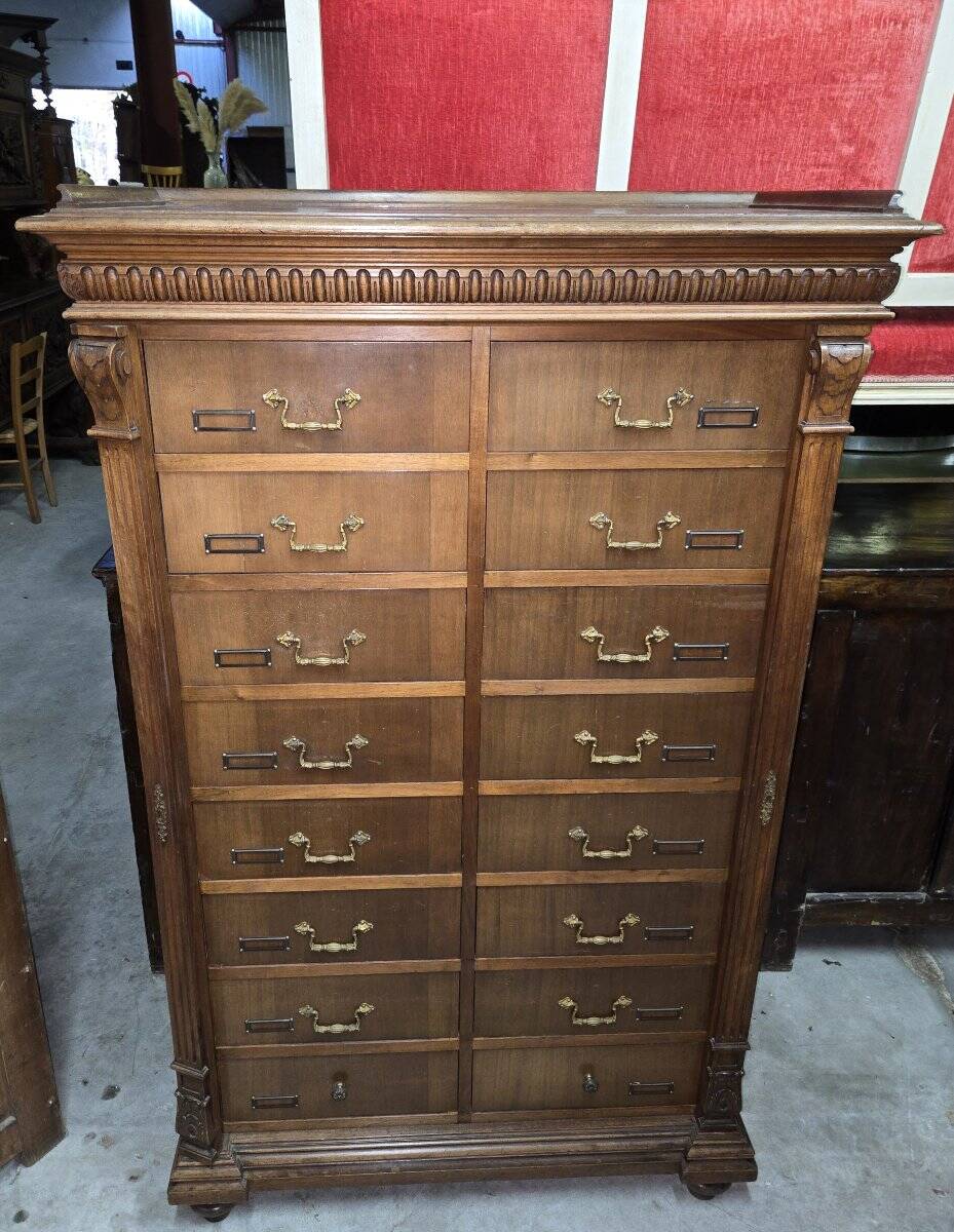Antique solid wood workshop furniture in Renaissance style.