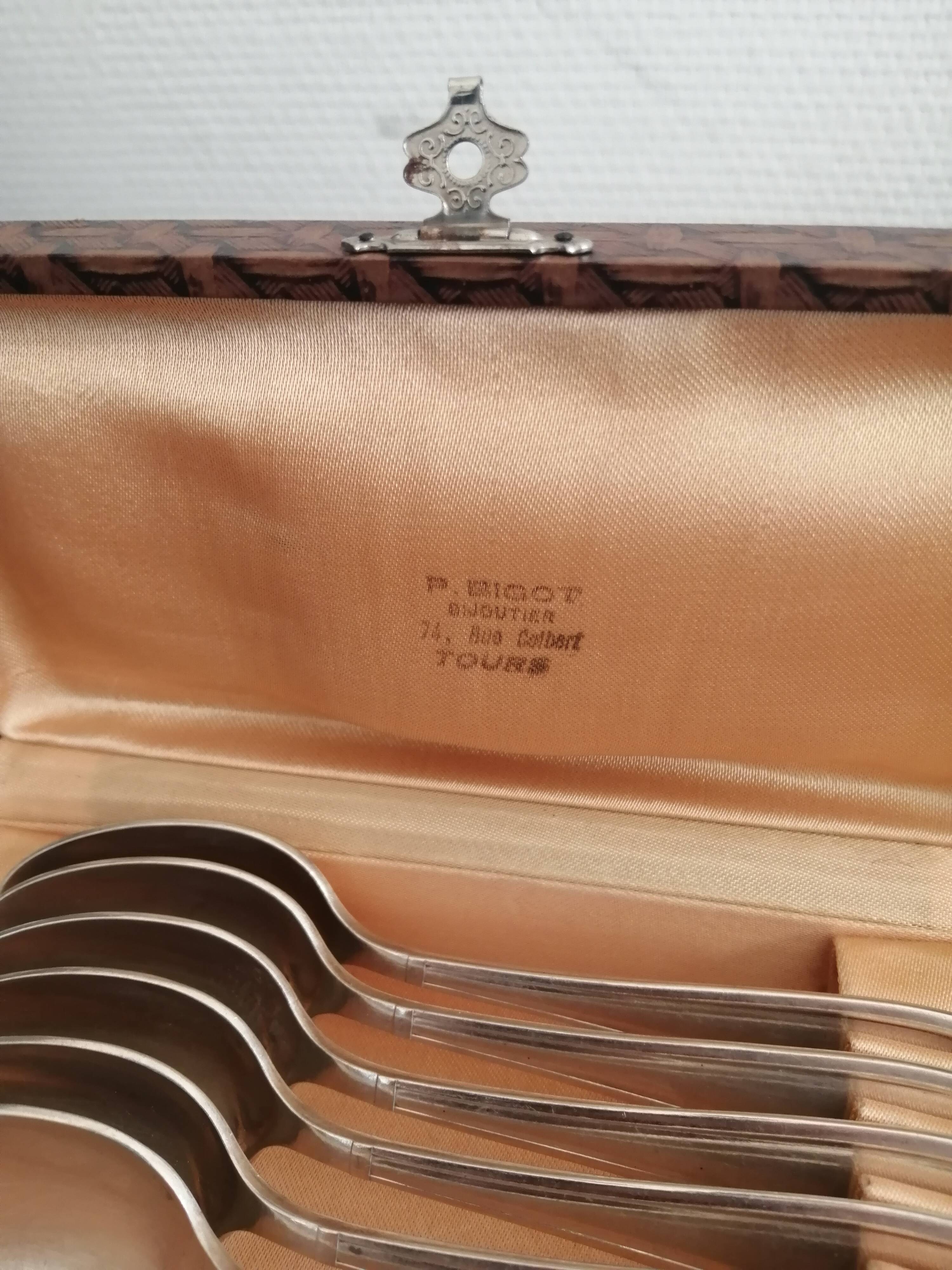 Silver metal spoon box