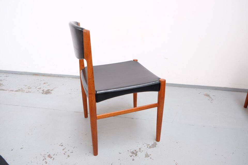 Mid Century Teak Jalk Glostrup Chairs 1960s Retro Vintage (6 pcs)