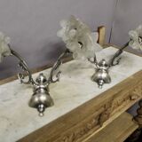 Pair of wall sconces with 2 light arms