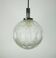 Mid century pendant light richard essig structured glass and chrome 1960s 70s
