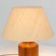 Solid teak table lamp by Kirk Copenhagen (Denmark, 1960s).