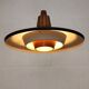 Rare Mid-Century Danish design lamp ,1960s -black&white metal& solid copper