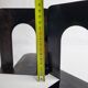Pair of industrial book greenhouse in black lacquered steel