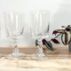 Set of 4 Crystal Water Glasses of Arques model Louvre