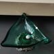 Murano/Glass Line Art Glass Sea Shell Trinket Dish. Diam 20