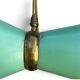 Vintage 1950s Diabolo desk lamp – celadon green & brass