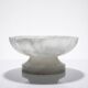 Coupe ou vide-poche vintage en albâtre blanc, Italie années 60-70