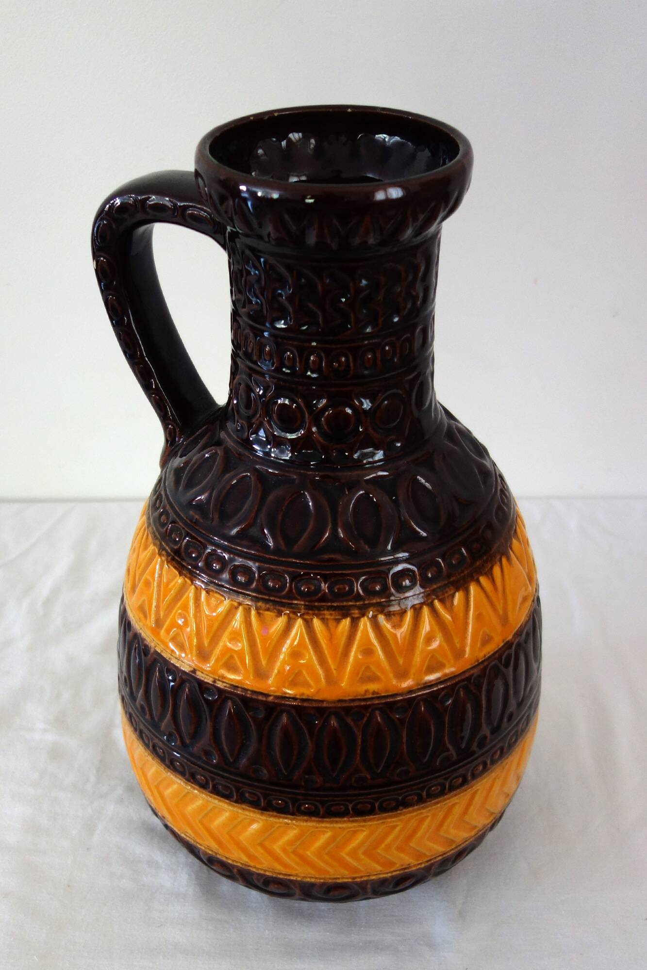 Vintage floor vase Alger decor Bay manufacture, Germany 1960