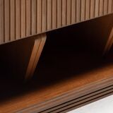 Modernist slatted credenza, Italy, 1960s