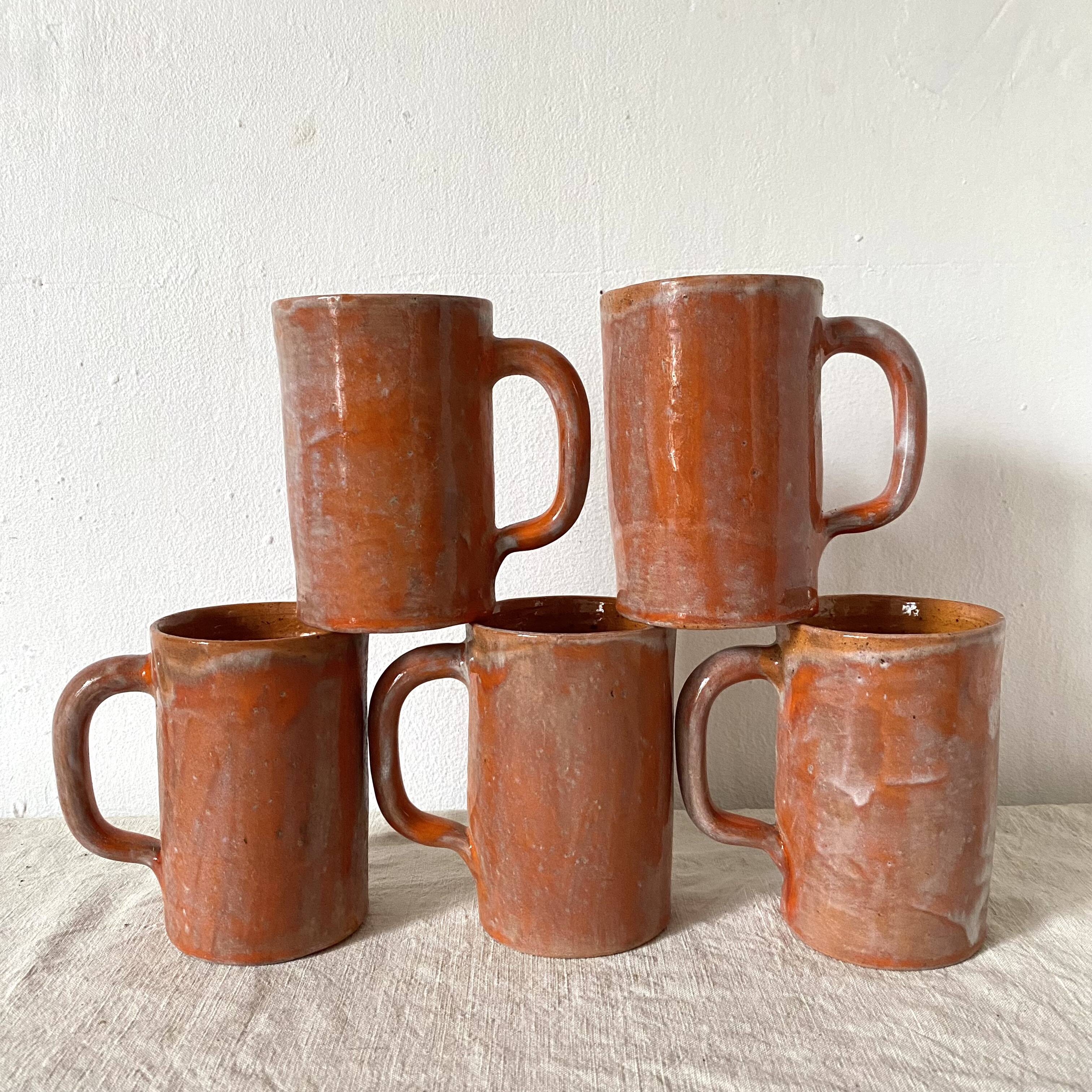 Glazed ceramic mugs