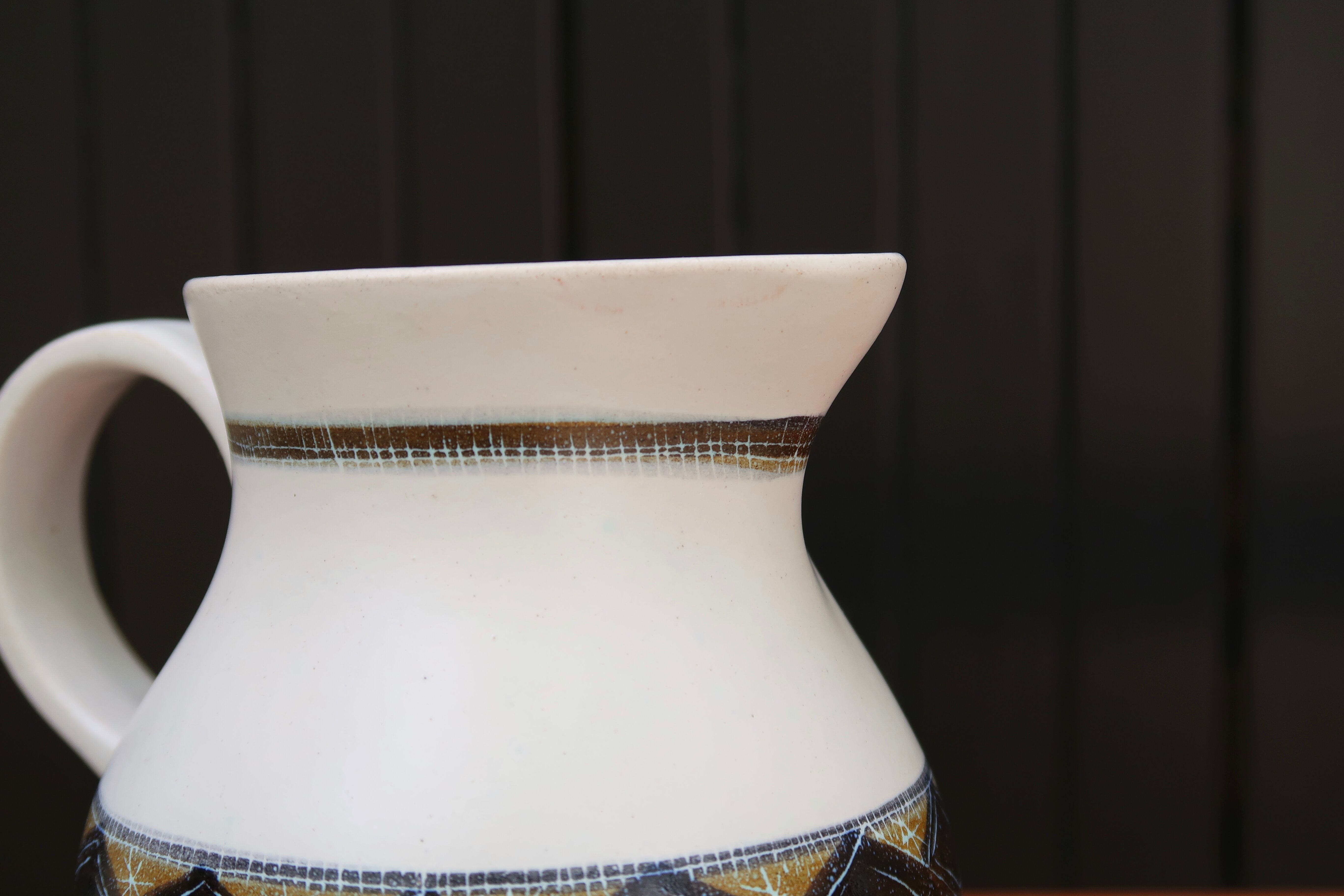 Ceramic pitcher by Dominique Guillot, Vallauris 50s