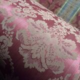 Divano due posti in tessuto broccato anni ’50 vintage