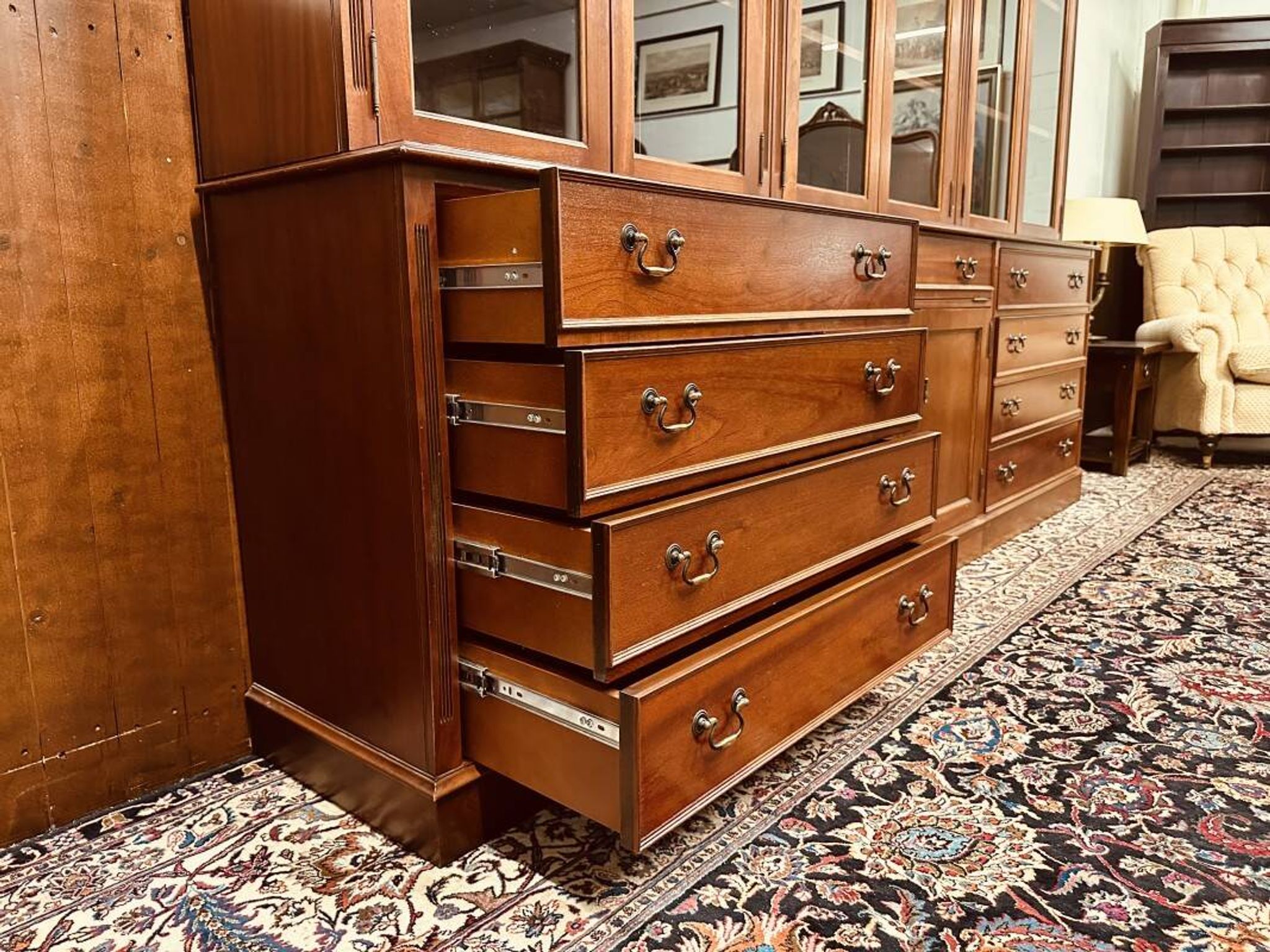 Classic English Mahogany Library Cabinet