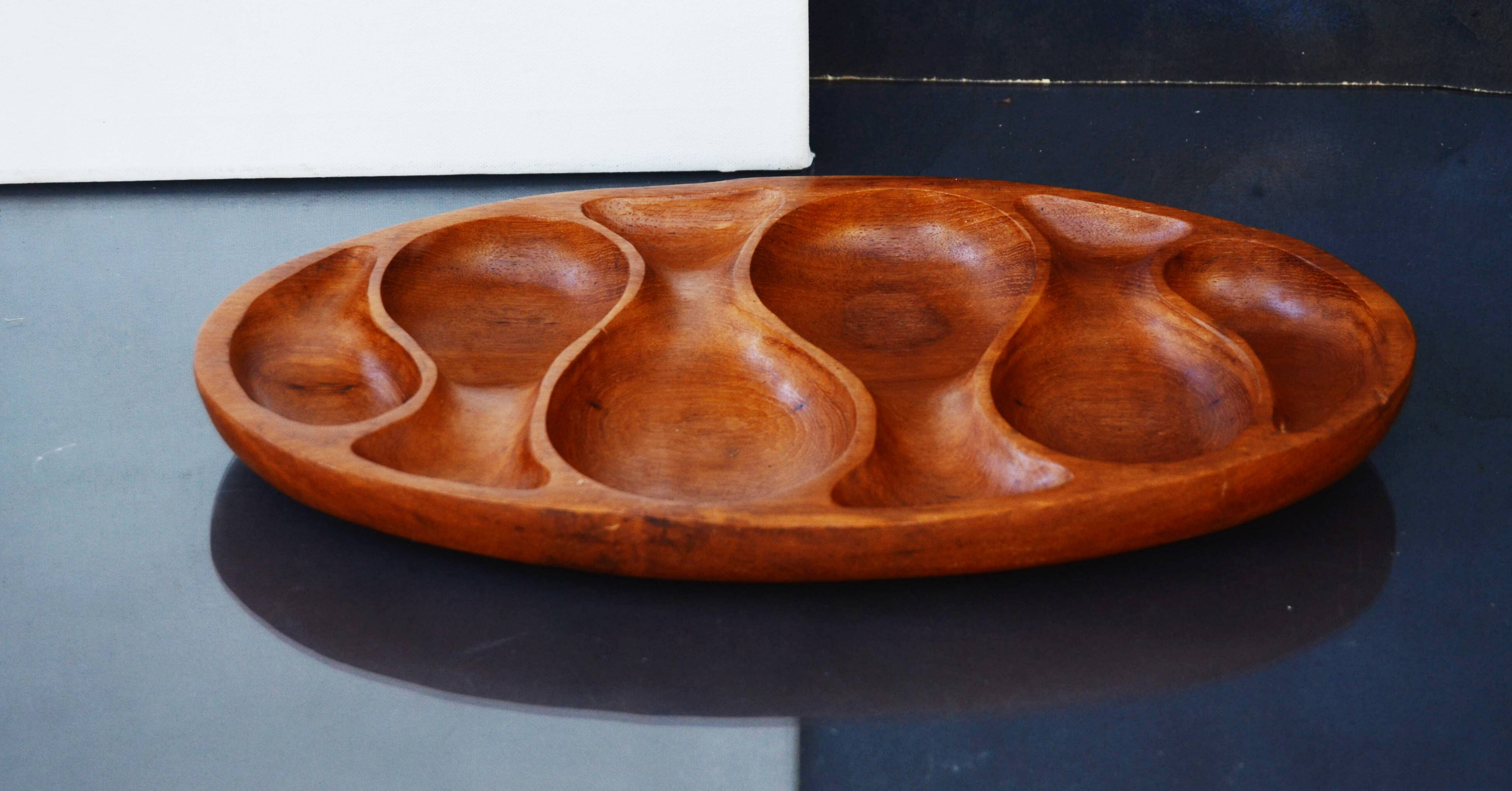 Mid Century Teak Bowel by Laur Jensen Odense Dish Server