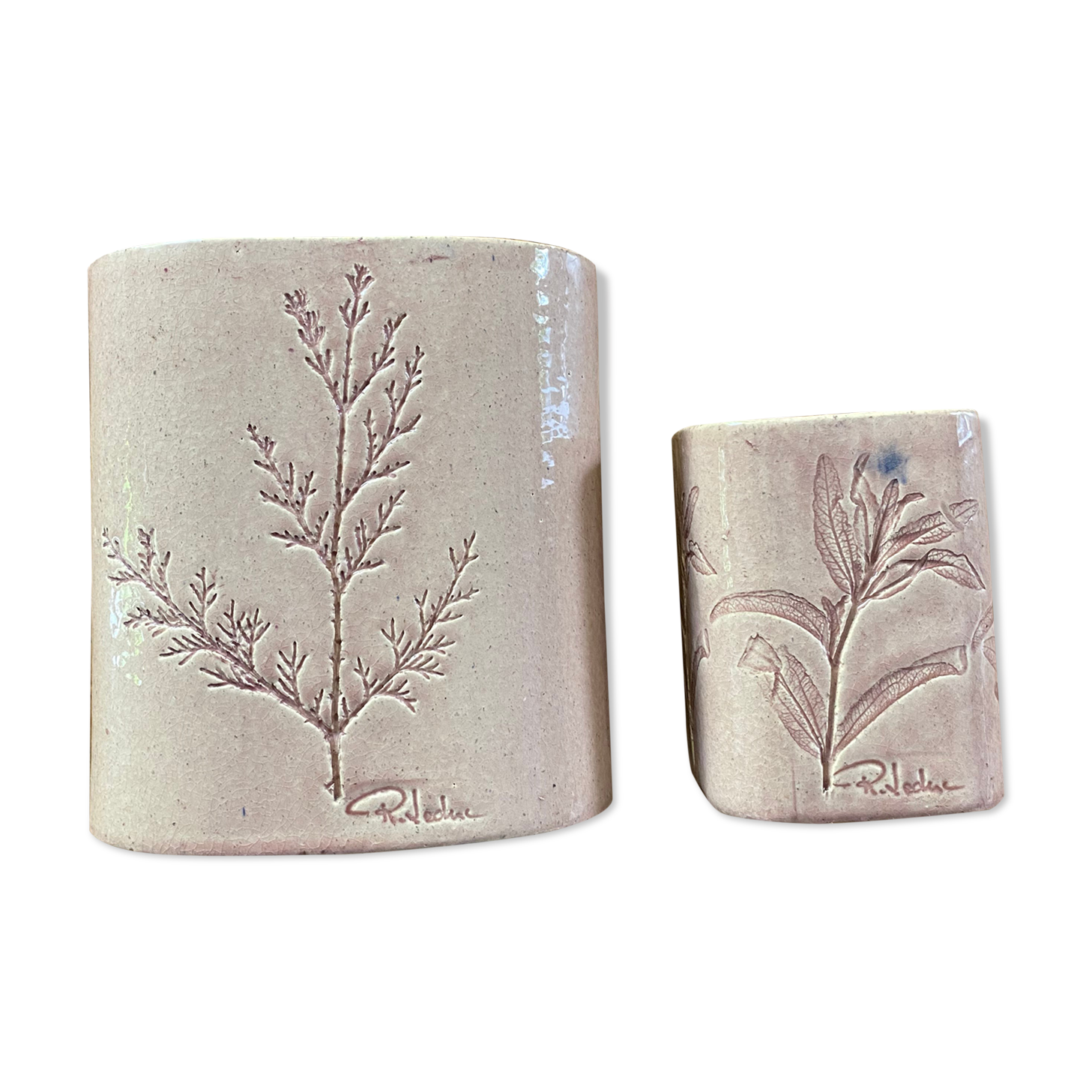 R. Leduc vallauris ceramic vases