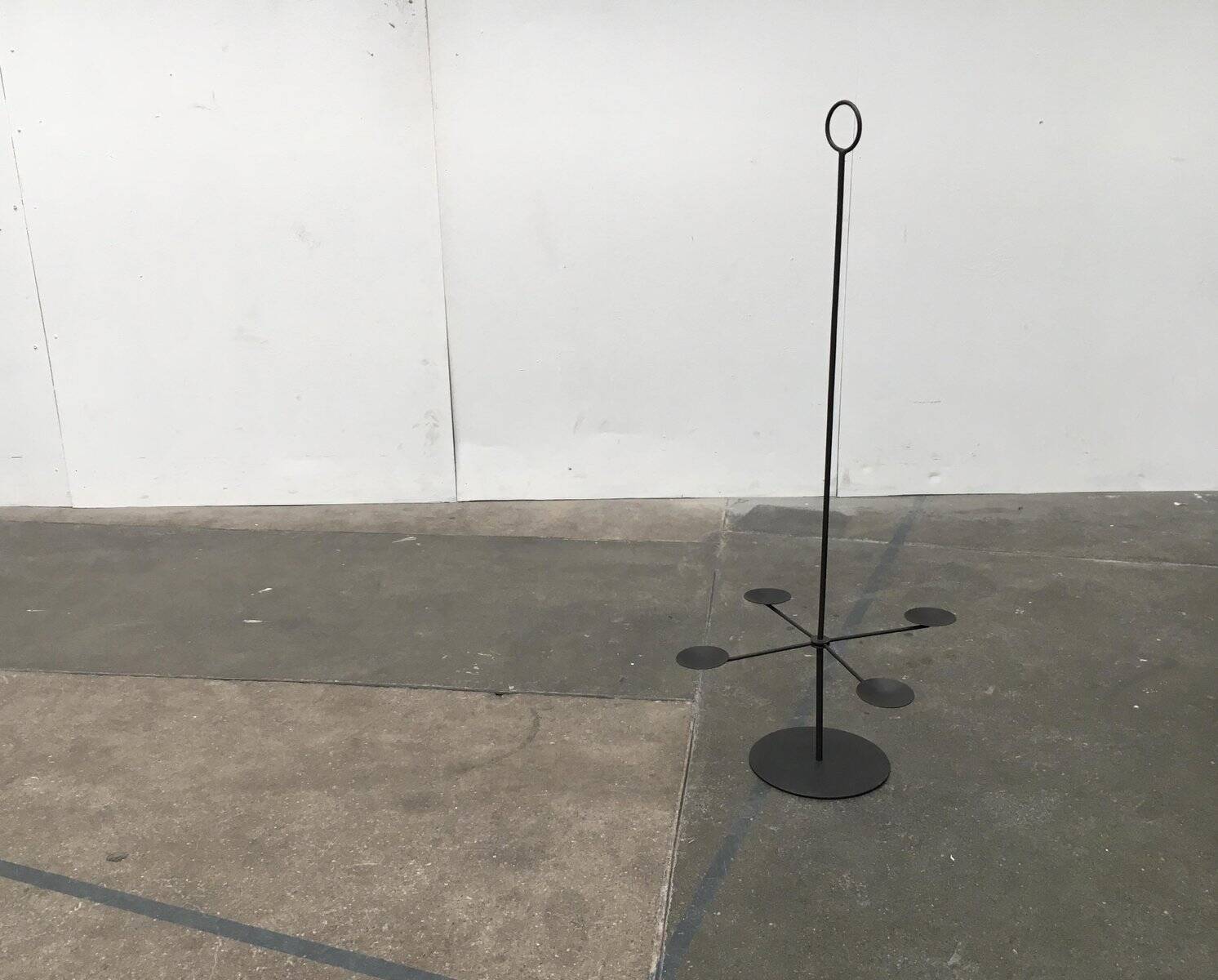 Vintage Brutalist Metal Candle Holder