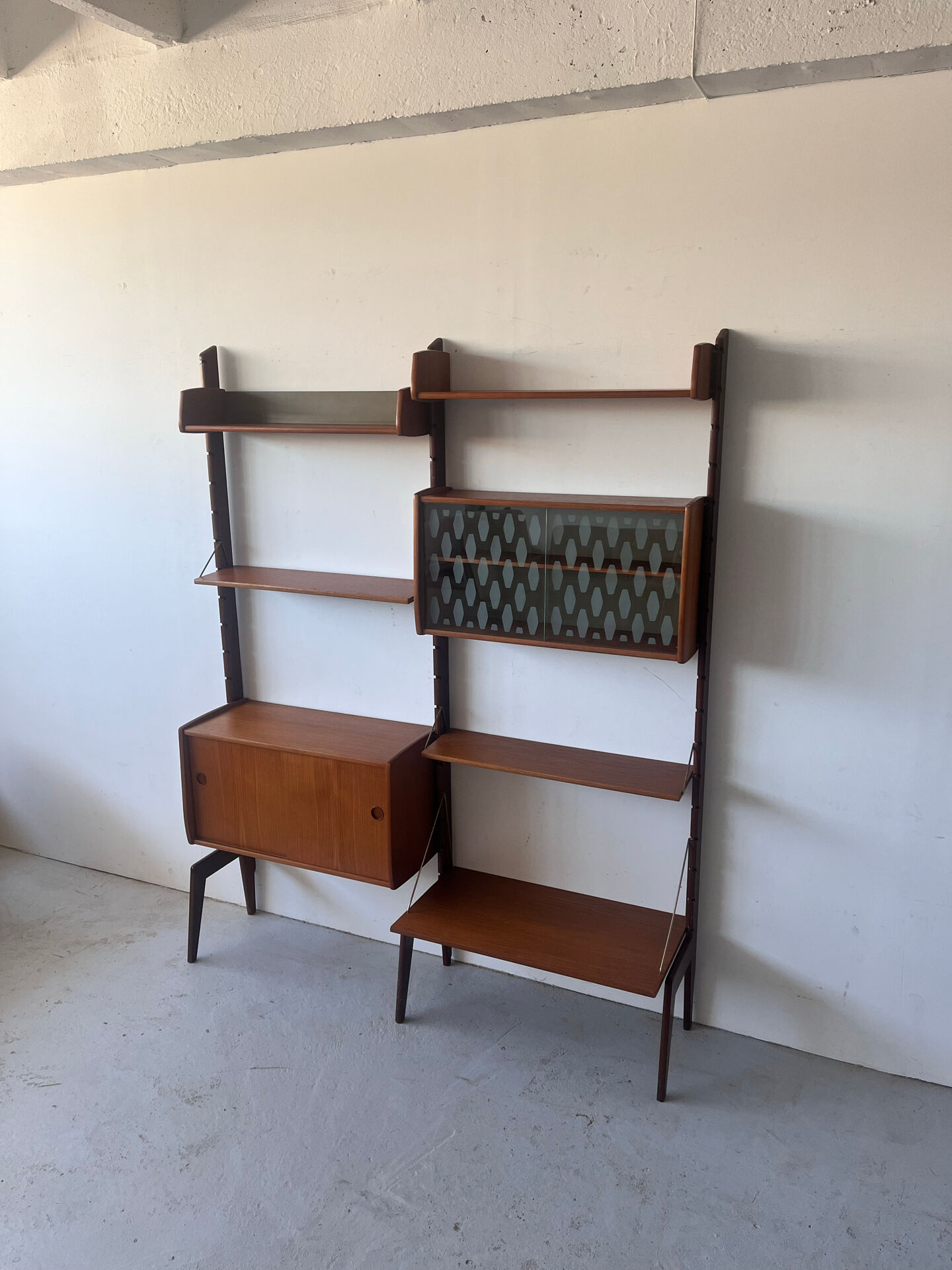 Teak Mid Century Modular Bookcase, 1960’s Norway