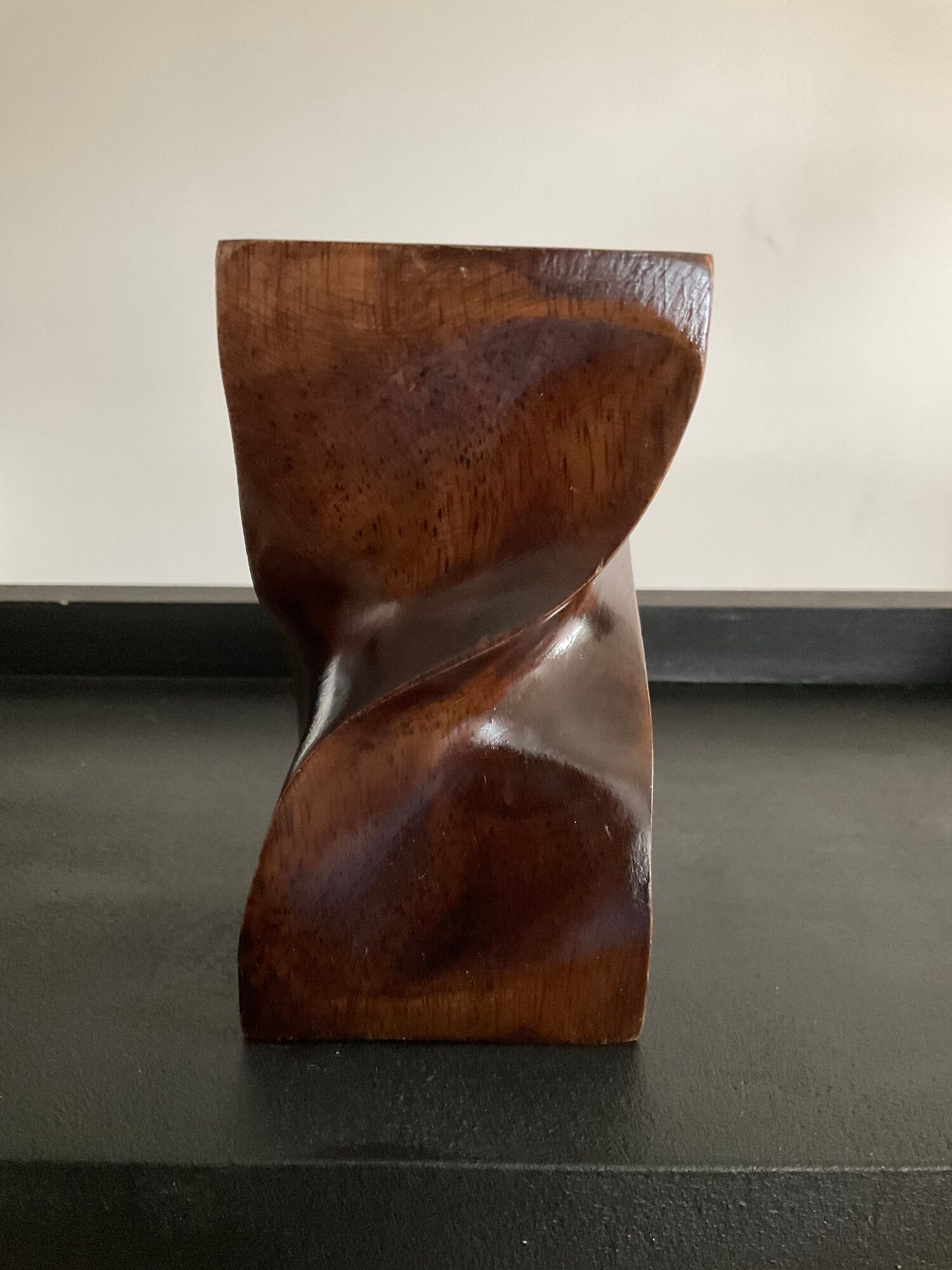 Scandinavian wooden candle holder from the 60s and 70s