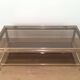Coffee Table with Double Top in Brushed Steel and Brass, Guy Lefèvre for Ma