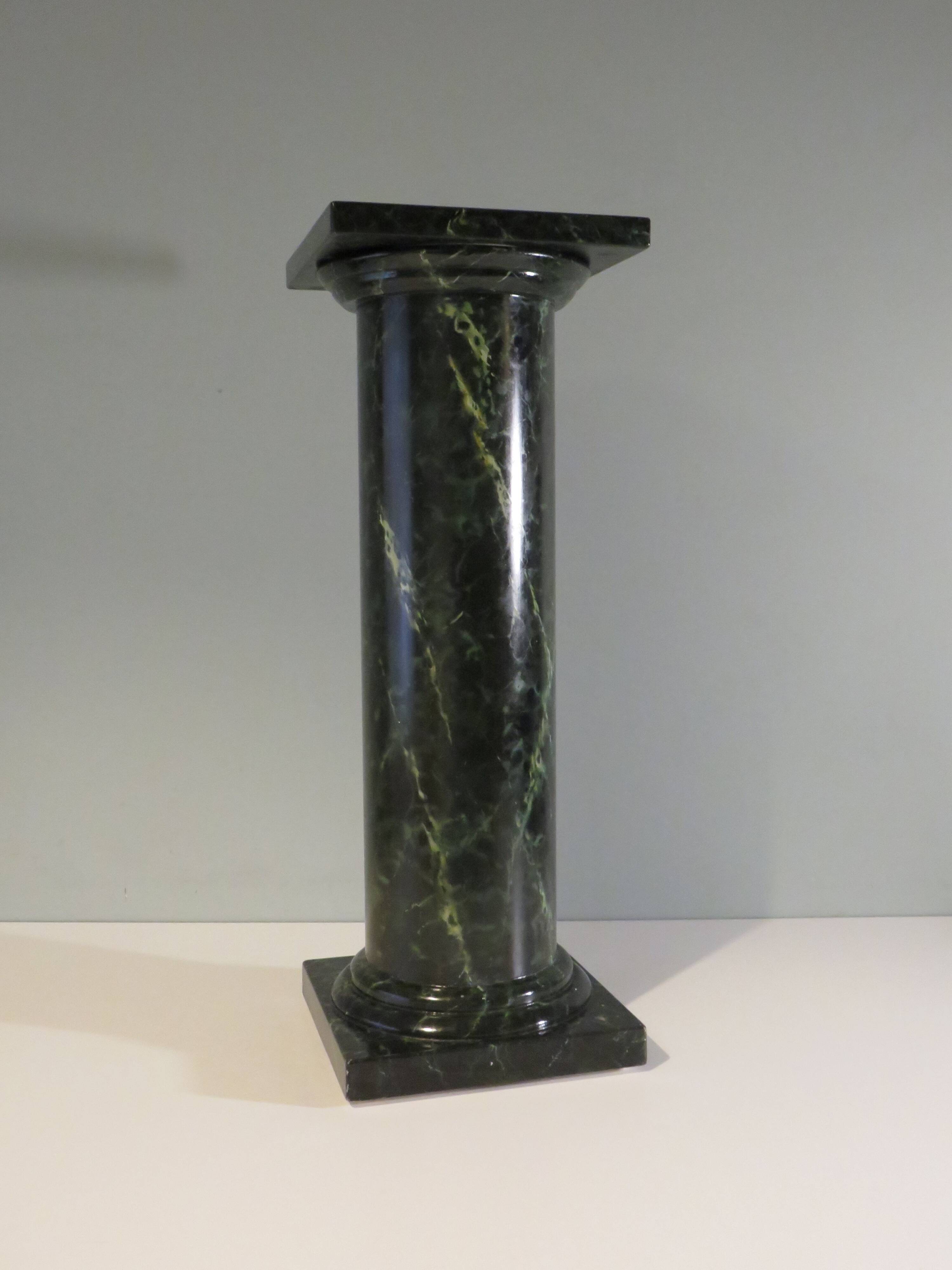 Faux marble column, base, mid-20th century.