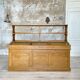 Wooden hardware cabinet painted with wood effect, circa 1940.