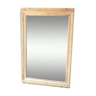 Mirror in wood natural time Louis XVI 40x64cm