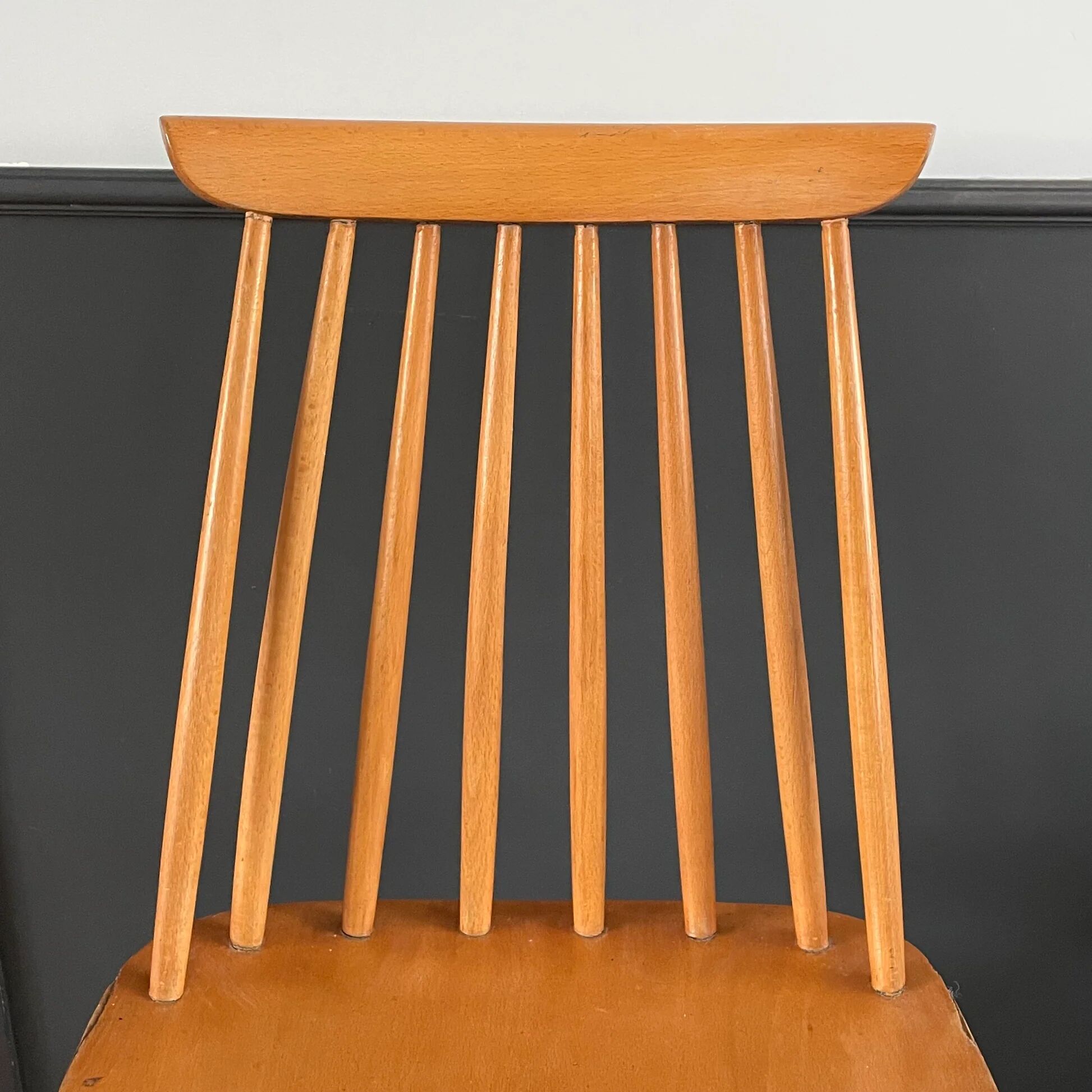Chaise scandinave à barreaux 1950