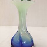 Murano Vase Vintage Floral Soliflore Calla Lily Blown Glass