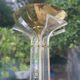 Floor lamp in plexiglass and gilded brass, 20th century period