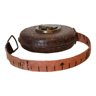 Old leather tape measure 10 meters