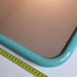 Vintage mirror in painted tubular steel of rectangular shape, 60 cm