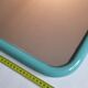 Vintage mirror in painted tubular steel of rectangular shape, 60 cm